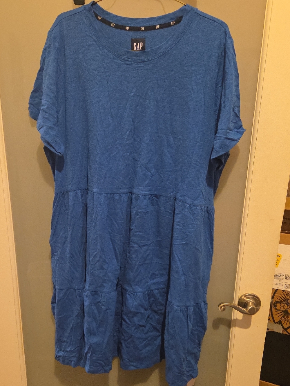 GAP Royal Blue Tiered Cotton Tee Dress
